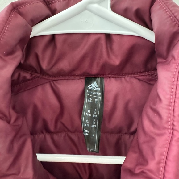 Adidas Women's Maroon Puffer Jacket - Picture 3 of 4